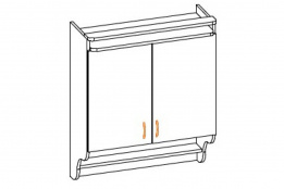 Шкаф кухонный 800, 2Д  как часть комплекта Корона, Яблоня, MEBEL SERVICE (Украина)