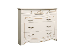 Комод 4Я как часть комплекта Джамиля, Белый/Золото, Слониммебель (Беларусь)