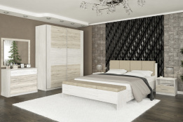 Комплект мебели для спальни Ким, Карпатия выбеленый, MEBEL SERVICE(Украина)