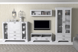 Комплект мебели для гостиной Тиффани, Вудлайн Кремовый, Анрэкс(Беларусь)