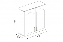 Шкаф кухонный 800, 2Д  как часть комплекта Оля, Ольха, MEBEL SERVICE (Украина)