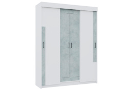 Шкаф-купе 4Д  Виктор, Бетон, Горизонт (Россия)