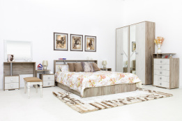 Комплект мебели для спальни Ольга 17, Дуб Крафт/Белый, Фант Мебель(Россия)