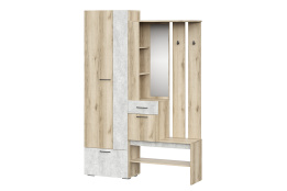 Шкаф прихожая 2Д  Фаворит 1, Цемент, СВ Мебель (Россия)