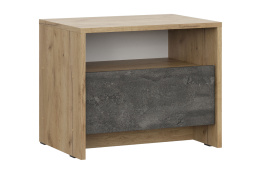 Тумба прикроватная 1Я как часть комплекта МСП 1, Камень Темный, СВ Мебель (Россия)