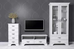 Комплект мебели для гостиной Тиффани, Вудлайн Кремовый, Анрэкс(Беларусь)