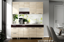 Комплект мебели для кухни Арабика 1800, Дуб Сонома, СВ Мебель(Россия)