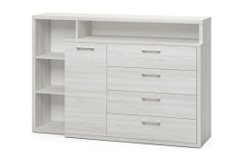 Комод 1Д 4Я как часть комплекта Вирджиния, Сосна Каньон, Май Стар (Беларусь)