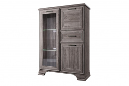 Тумба витрина 3Д 1Я, коллекции Тиффани, Орех Элия темный, Анрэкс (Беларусь)