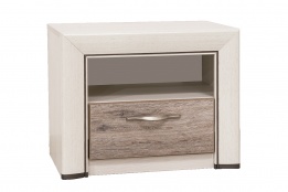 Тумба прикроватная 1Я (Olivia 1S) коллекции Оливия, Дуб Анкона, Анрэкс (Беларусь)