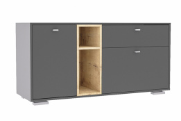 Комод 2Д 1Я Ланс К101, Графит, МФ Система (Россия)