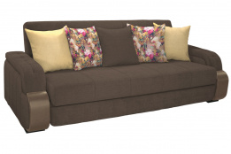 Диван прямой раскладной как часть комплекта Николь, ТД833 Коричневый, Нижегородмебель и К (Россия)