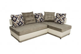 Диван угловой раскладной Памир, Робинс беж/Крафт марфил/Этнос 02 ромб кор/Робинс беж, Царицыно (Россия)