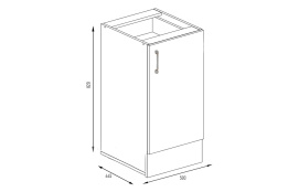 Шкаф-стол 500, 1Д  как часть комплекта Оля NEW, Ольха, MEBEL SERVICE (Украина)