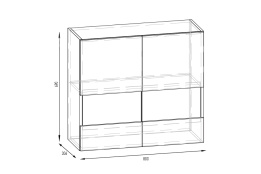 Шкаф кухонный 800, 2Д  как часть комплекта Тренд, Венге/Сонома, Горизонт (Россия)