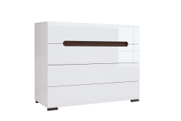 Комод 4Я как часть комплекта Ацтека, Белый Блеск, БРВ Брест (Беларусь)