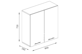Шкаф кухонный 800, 2Д  как часть комплекта Грета, Сонома, MEBEL SERVICE (Украина)