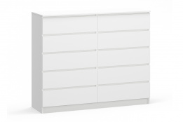Комод 10Я К-138, Белый, MEBEL SERVICE (Украина)