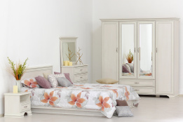 Комплект мебели для спальни Тиффани, Вудлайн Кремовый, Анрэкс(Беларусь)