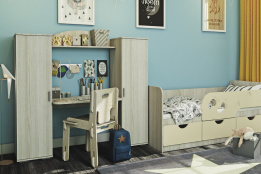 Стол письменный Тайм, УШК-01, Дуб Атланта , БТС (Россия)