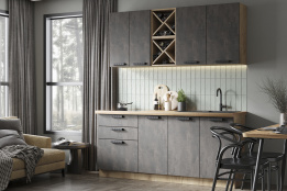 Комплект мебели для кухни Пасаденна 1800, Угольный камень, Стендмебель(Россия)