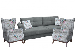 Комплект мягкой мебели Мирта, Серый, Нижегородмебель и К(Россия)