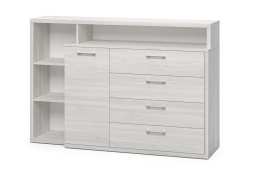 Комод 1Д 4Я как часть комплекта Вирджиния, Сосна Каньон, Май Стар (Беларусь)