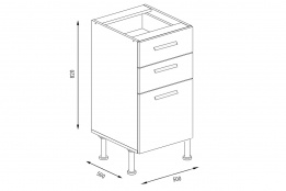 Шкаф-стол 500,3Я как часть комплекта Бьянка, Салатовый, БТС (Россия)