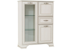 Тумба витрина 3Д 1Я как часть комплекта Тифани, Вудлайн Кремовый, БТС (Россия)