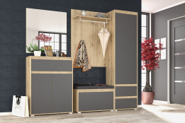 Шкаф прихожая 4Д  Торино, Серый, MEBEL SERVICE (Украина)