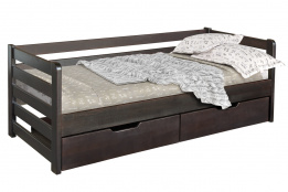 Кровать односпальная Тони, Орех Темный, MEBEL SERVICE (Украина)