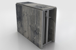 Стол книжка раздвижной , Белый/Серый , Попов ИП (Казахстан)