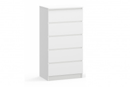 Комод 5Я К-60, Белый, MEBEL SERVICE (Украина)