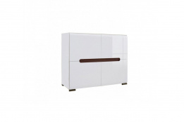 Тумба традиционная 4Д, коллекции Ацтека, Белый Блеск, БРВ Брест (Беларусь)