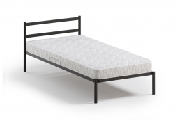 Кровать односпальная Мета с матрасодержателем, Чёрный, Квадрат (Россия)