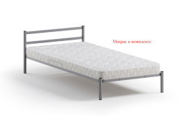 Кровать односпальная Мета, Серый, Квадрат (Россия)