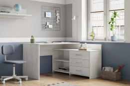 Стол письменный, угловой, Сосна Каньон, модульной системы Кросс, Май Стар (Беларусь)