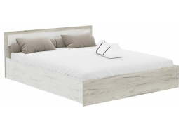 Кровать двуспальная Гармония, Крафт белый/серый, Стендмебель (Россия)