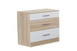 Комод 3Я как часть комплекта Леси, Сонома/Белый, Горизонт (Россия)