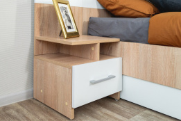 Тумба прикроватная 1Я как часть комплекта Алена, Белый, Империал (Россия)