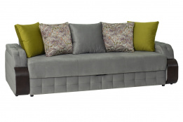 Диван прямой раскладной Антей, GROUND 05 (серый)/Marcano 03/Lovely 40, АСМ Элегант (Россия)