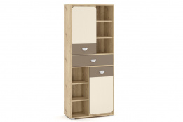 Шкаф пенал 2Д  Лами, Латте/Шампань, MEBEL SERVICE (Украина)