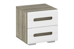 Тумба прикроватная 2Я как часть комплекта Наоми, Белый Глянец, БТС (Россия)