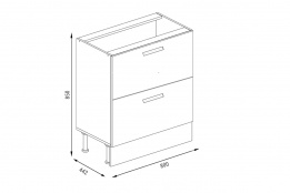 Шкаф-стол 800,2Я как часть комплекта Лофт, Крафт серый, Фант Мебель (Россия)