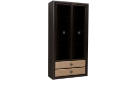 Шкаф витрина 2Д , коллекции Коен МДФ, Штрокс Темный, БРВ Брест (Беларусь)
