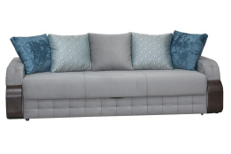 Диван прямой раскладной Антей, GROUND 05 (серый)/Labirint 04/Candy 17, АСМ Элегант (Россия)