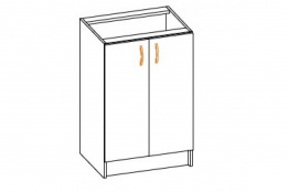 Шкаф-стол 600, 2Д  как часть комплекта Корона, Яблоня, MEBEL SERVICE (Украина)