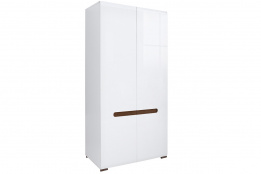 Шкаф для одежды 2Д , коллекции Ацтека, Белый Блеск, БРВ Брест (Беларусь)