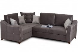 Диван угловой раскладной Френсис, ТД261 Коричневый, Нижегородмебель и К (Россия)