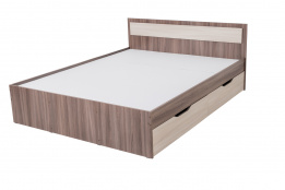 Кровать двуспальная Гармония, Шимо светлый, Стендмебель (Россия)